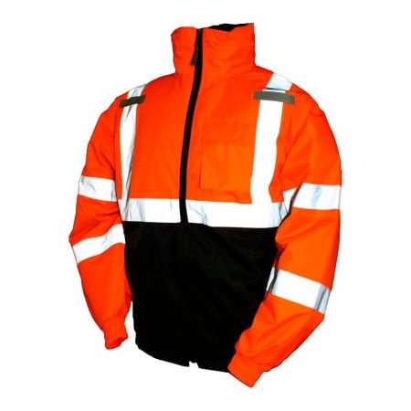 Tingley Tingley J26119 Bomber II Hooded Jacket, Fluorescent Orange/Red/Black, 4XL J26119.4X